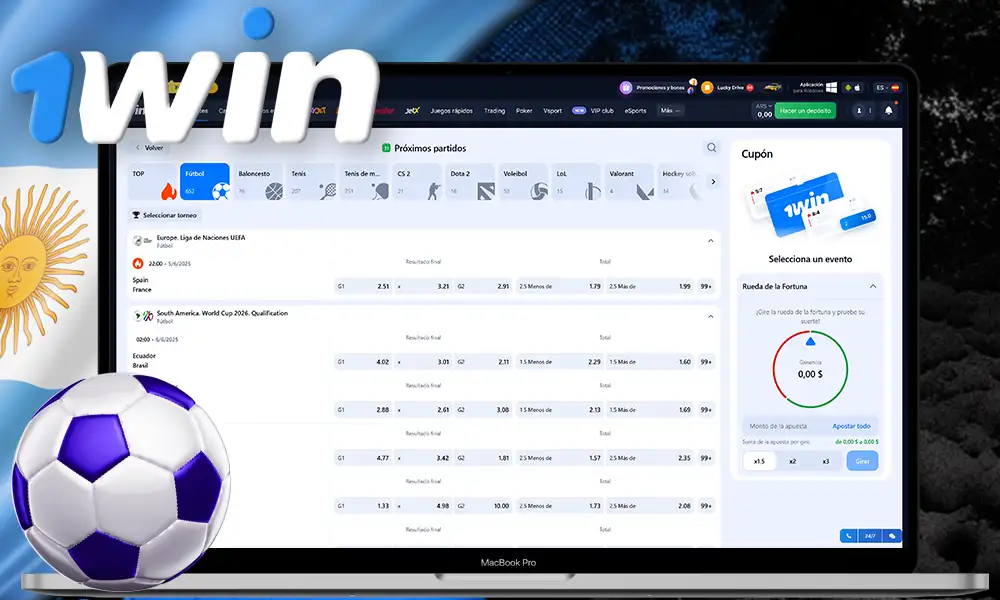 Fútbol y apuestas en 1Win - todas las ligas