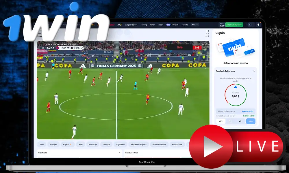 Apuestas en directo 1Win - Tiempo real