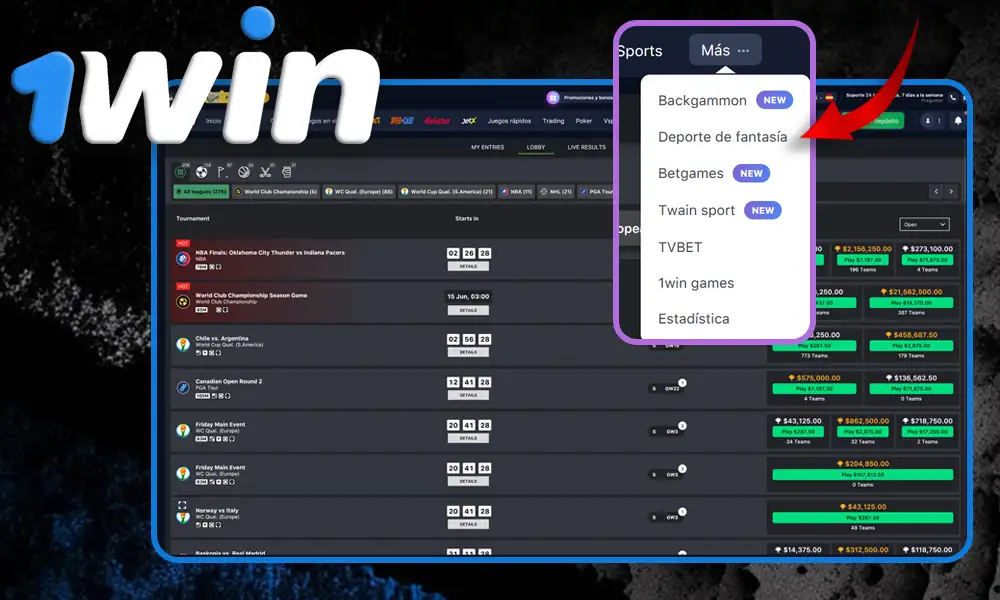 Deporte de fantasía - ¡Crea tu equipo!
