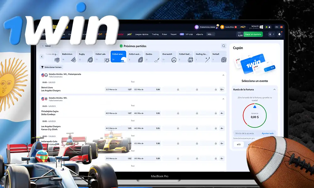 Todos los deportes en 1Win - apuestas fáciles